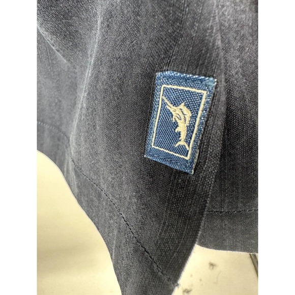 Tommy Bahama Hawaiian Shirt Mens XL Camp Relax 100% Silk Short Sleeve Navy - Picture 7 of 10